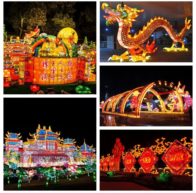 Custom Large Size Flower Lanterns for MID Autumn Festival Decorations